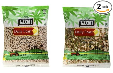 Combo Whole Toor & Mix Whole Pulses | Pack of 500 gm Each