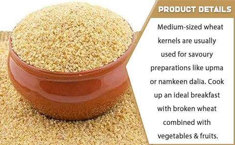 Wheat Daliya  | Broken Wheat | Dalia | Wheat Porridge | Gehun Dalia | Gehoo Daliya