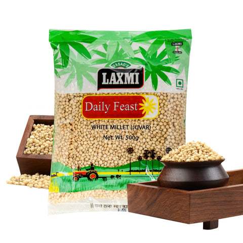 White Jawar | Sorghum Millet | Juvar Dana | Pack of 500gm