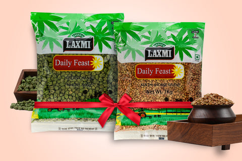 Combo of Kulthi Gram & Green Chana | Pack of 2, 500 gm each