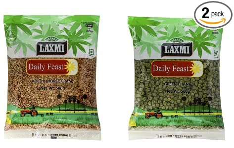 Combo of Kulthi Gram & Green Chana | Pack of 2, 500 gm each