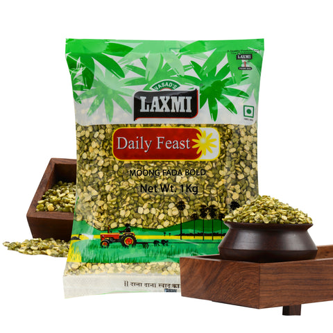 Moong Dal Split/Chilka Big 500gm | Mung Fada | Green Gram Split for Sprouting